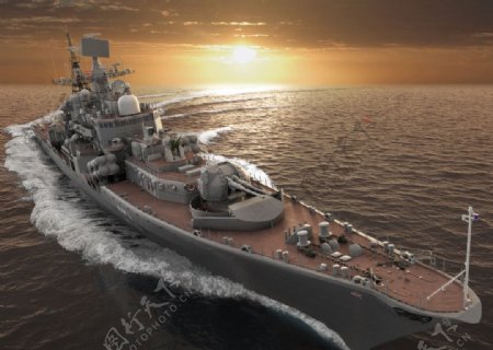现代级驱逐舰图片