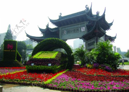 杭州萧山区立体花坛图片