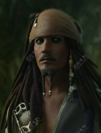 加勒比海盗杰克船长图片