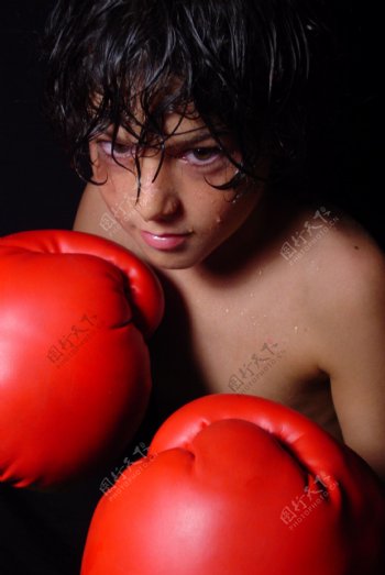 拳击少年图片