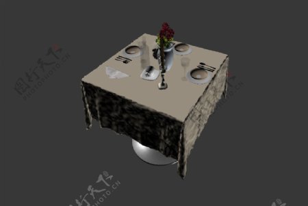 餐桌模型图片
