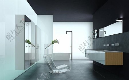 3D浴室场景模型图片