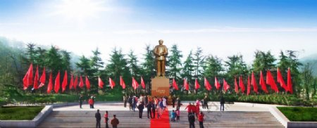 毛主席铜像广场图片