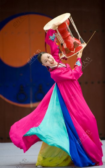 韩国美女传统舞蹈图片