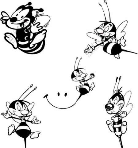 各种表情蜜蜂图片