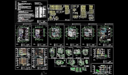 CAD别墅全套建筑施工设计素材图片