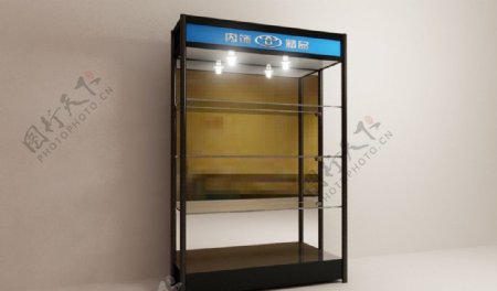 玻璃展柜模型图片