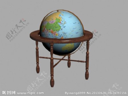 3D地球仪模型图片