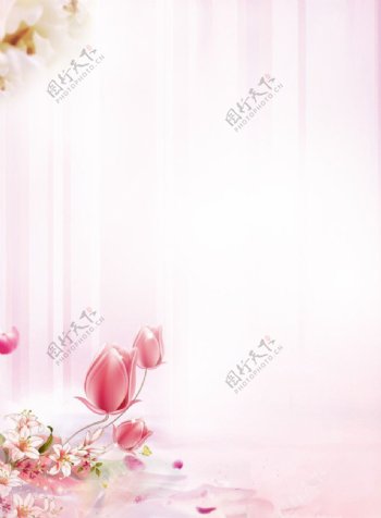 粉色温馨女性美容院活动背景图图片