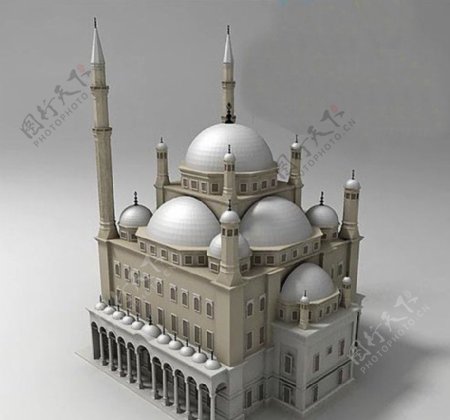 清真寺建筑模型图片