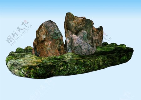 假山3D模型图片