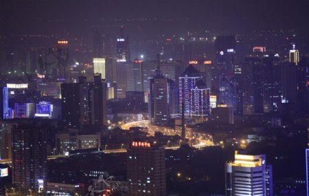 济南夜景高架桥灯光图片
