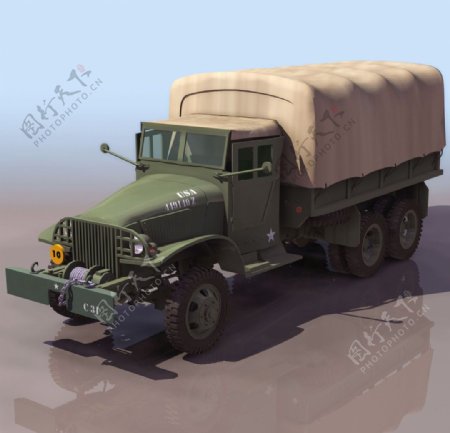 军用汽车3d模型图片