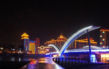延吉大桥夜景图片