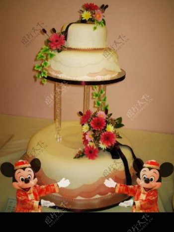 蛋糕与米老鼠原创图片