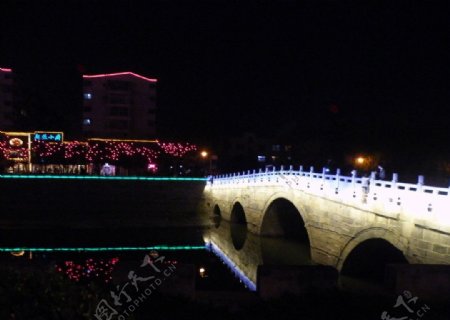 大石桥亮化夜景图图片