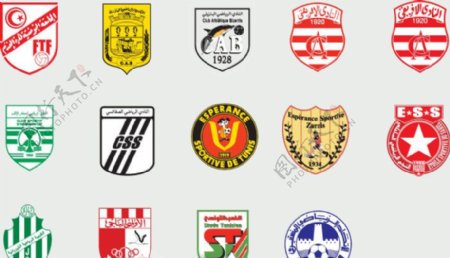 全球2487个足球俱乐部球队标志突尼斯图片