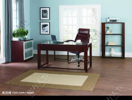 家具办公室椅子电脑桌书架图片