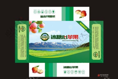 新疆阿克苏冰糖心苹果纸箱包装图片