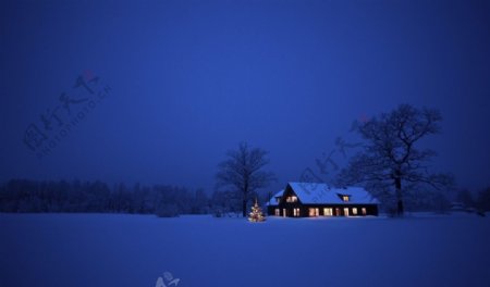 冬季夜景图片