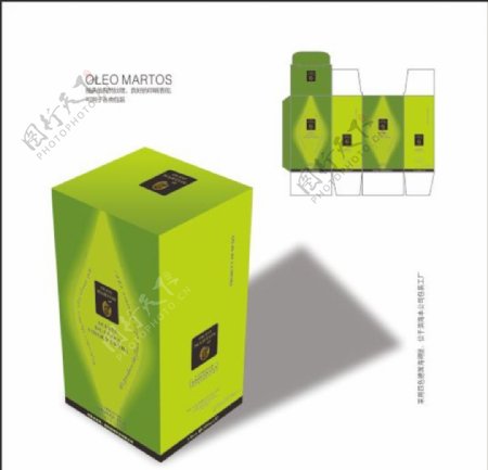 绿色包装盒图片