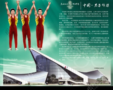 中国男子体操队人物单层图片