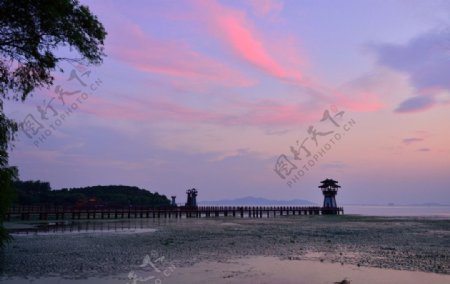 三国太湖晚霞图片