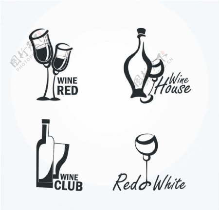 红酒图标商标图片
