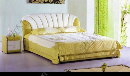 黄色调温馨卧室图片