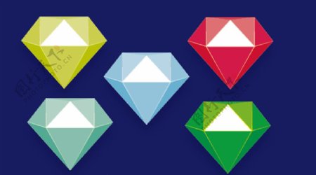 AI钻石素材钻石矢量素材图片