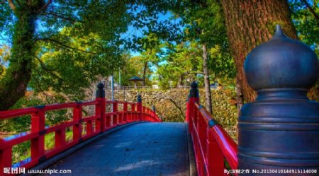 冈崎红色城桥图片