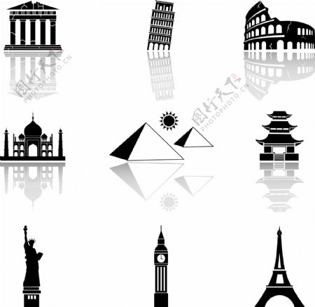 建筑图标世界标志建筑图片