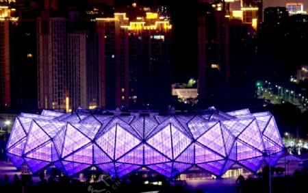 深圳大运场馆夜景图片