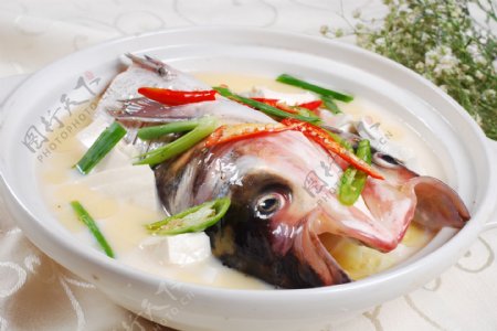 鱼头炖豆腐图片