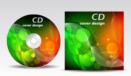 炫彩动感线条圆点cd光盘封面图片