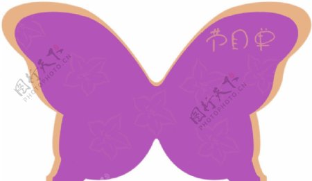 蝴蝶型节目单模板图片