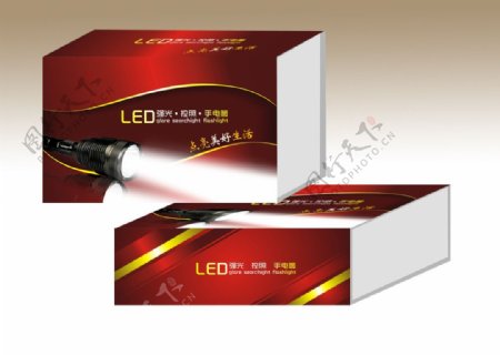 LED手电筒包装效果图片