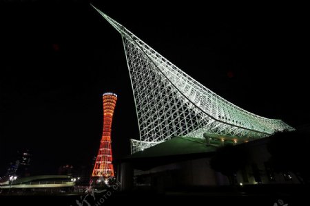 神户港夜景图片