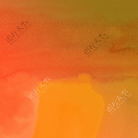 橙红水彩渲染抽象背景图片