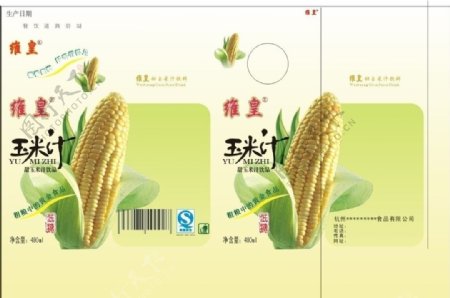 玉米汁饮料包装图片