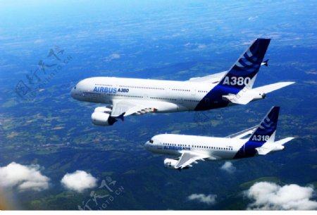 飞机A380A318图片