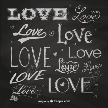 love字体设计图片