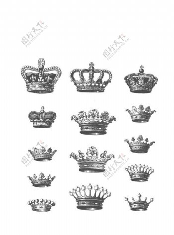 15个矢量crowns皇冠王冠国王王后皇帝皇后教皇图片