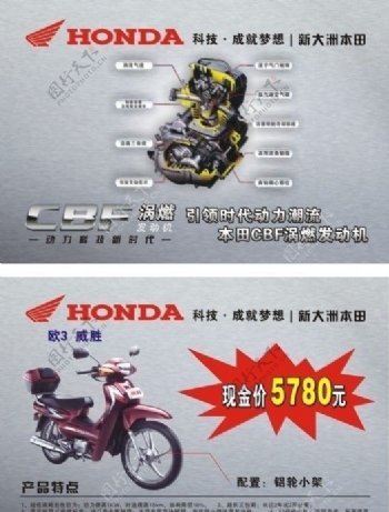 新大洲本田摩托车价格标牌图片