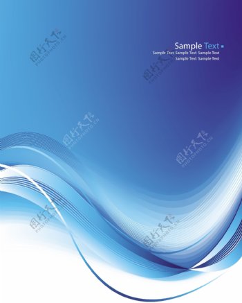 蓝色动感线条商务科技背景图片
