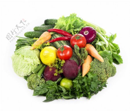 新鲜的蔬菜组合图片