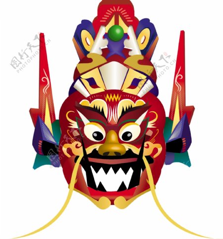 面具中国传统傩面具图片