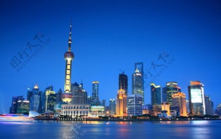上海外滩夜景浦江夜景图片