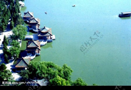 北京俯瞰五龙亭图片