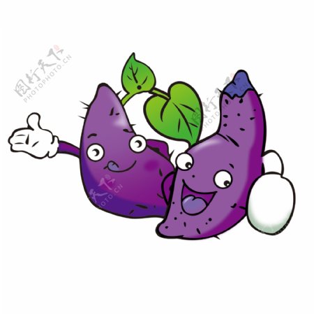 紫薯卡通图片